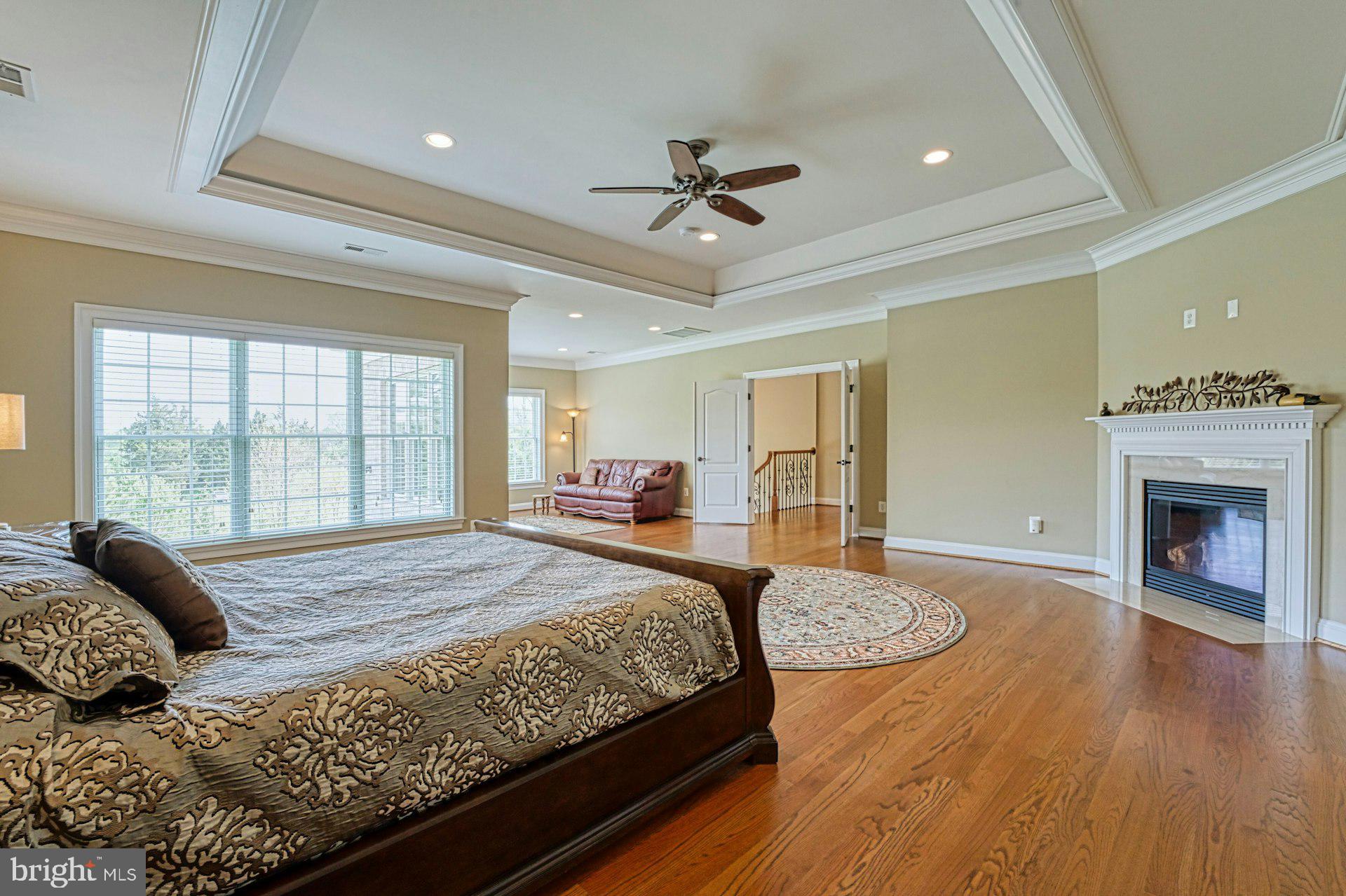 10405 Marbury Road Oakton, VA 22124 - Photo 32 of 72 Primary Suite with Gas Fireplace and Crown Molding