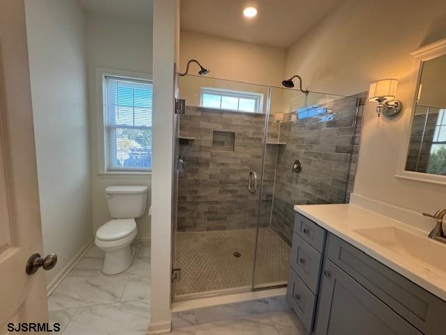 5 East Sumner Avenue Strathmere, NJ 08248 - Photo 14 of 31 a bathroom with a granite countertop sink toilet and shower