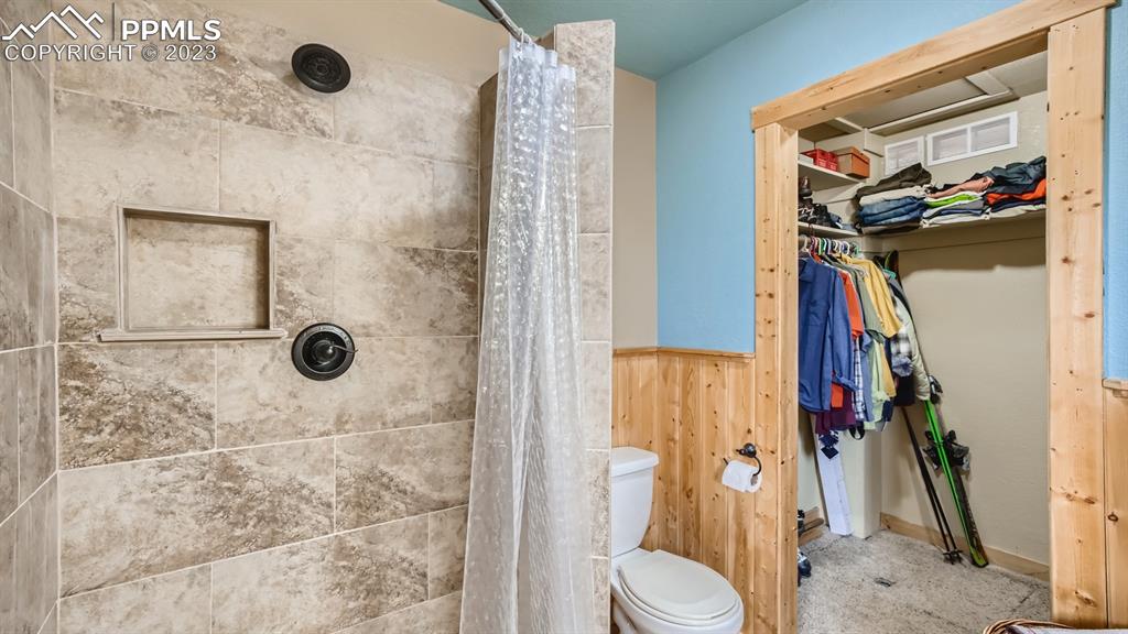 29 Ridge Point Circle Divide, CO 80814 - Photo 30 of 50 a bathroom with a shower and a toilet