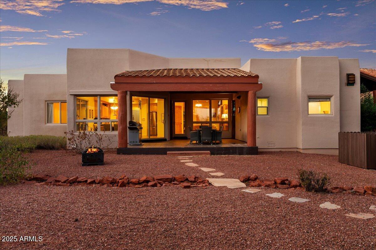 105 Sun Up Ranch Road Sedona, AZ 86351 - Photo 43 of 55 Rear Elevation, Twiight