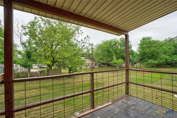 a view of a balcony