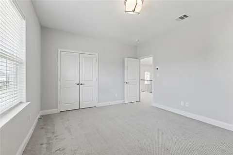 an empty room with an entryway