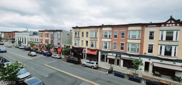 a view of a street in front of building
