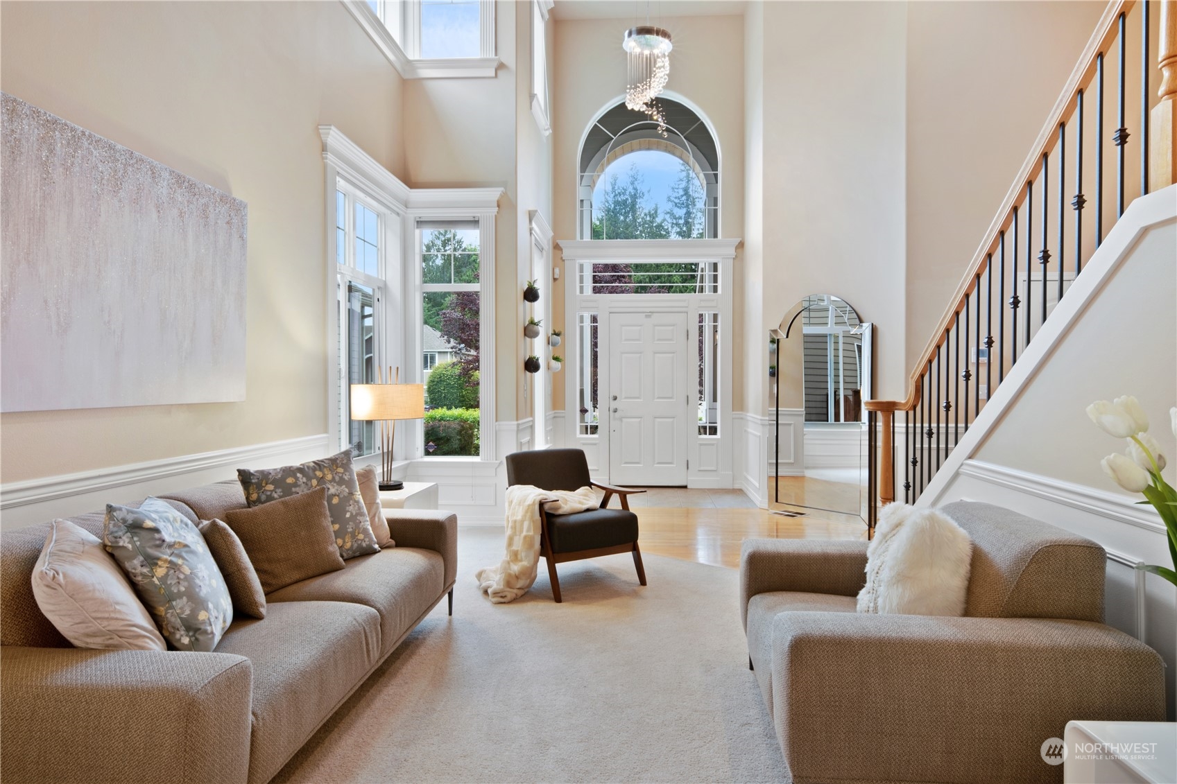 3521 214th Place Southeast Bothell, WA 98021 - Photo 2 of 35 a living room with furniture or fireplace and a large window