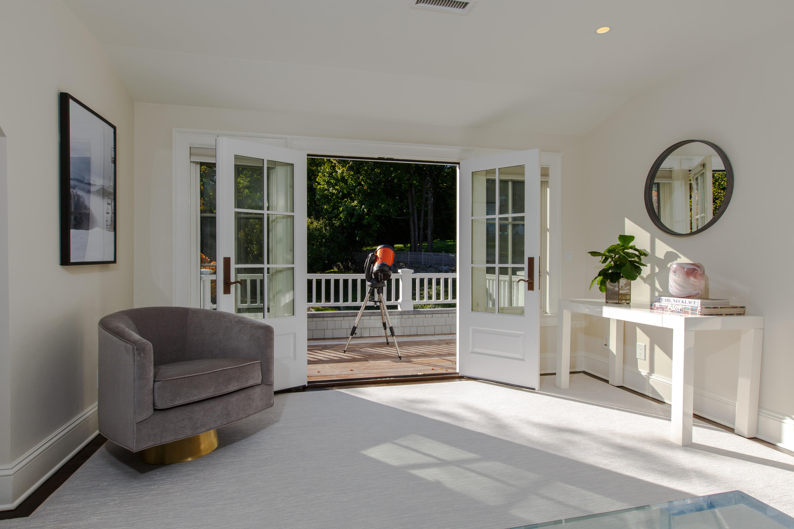 51 Lambert Road New Canaan, CT 06840 - Photo 43 of 62 a living room with furniture a window and entryway