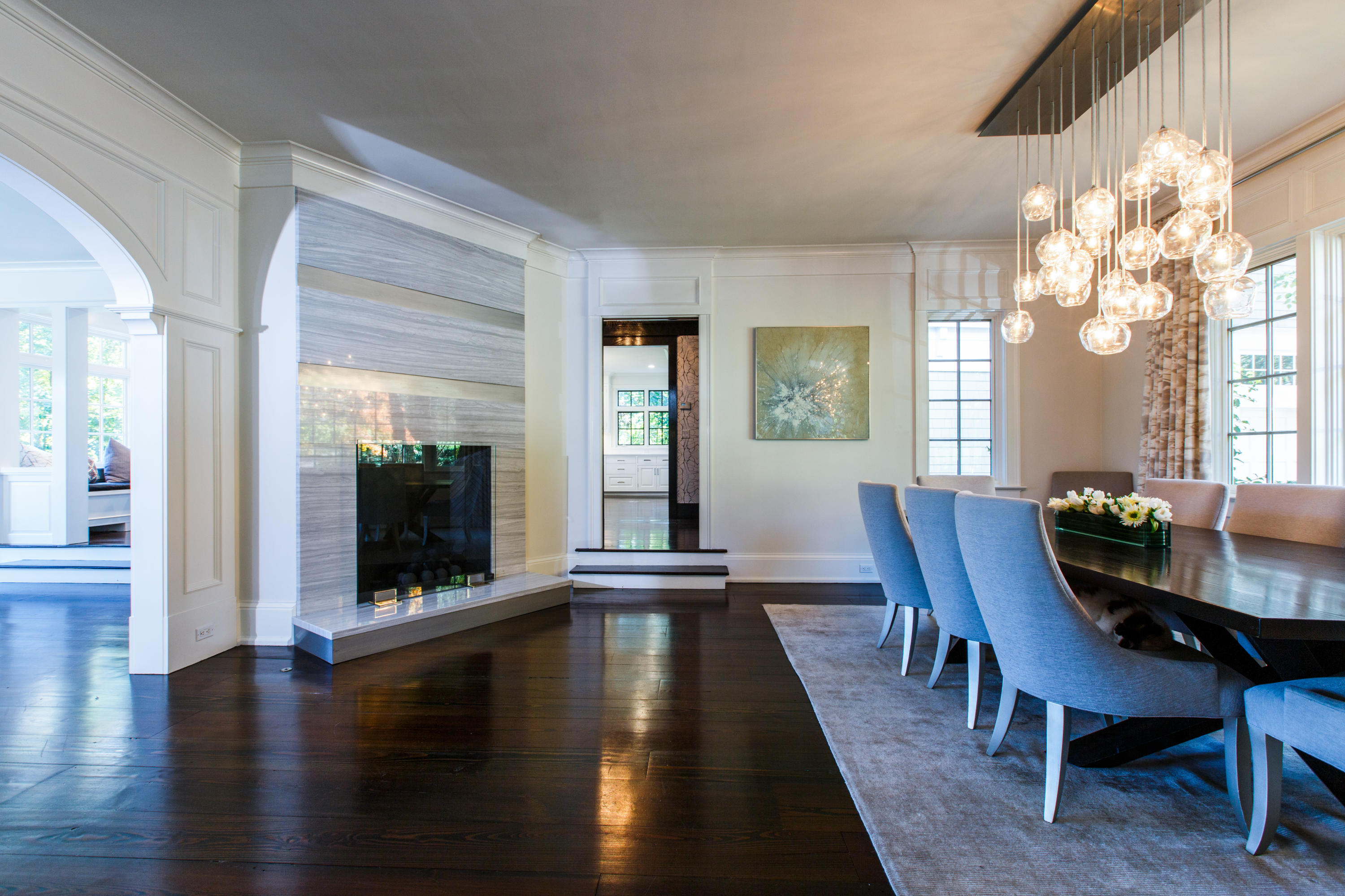51 Lambert Road New Canaan, CT 06840 - Photo 9 of 62 a view of a dining room with furniture window and wooden floor