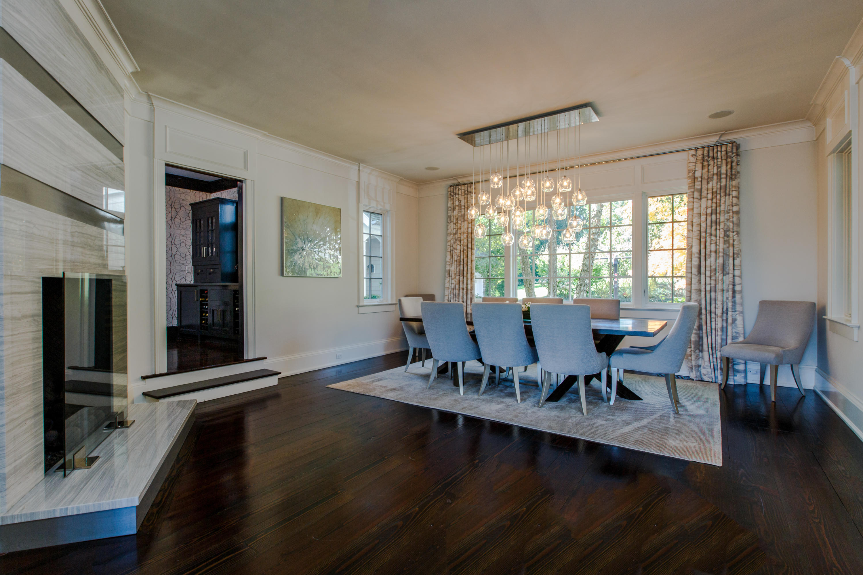 51 Lambert Road New Canaan, CT 06840 - Photo 10 of 62 a view of a dining room with furniture window and wooden floor