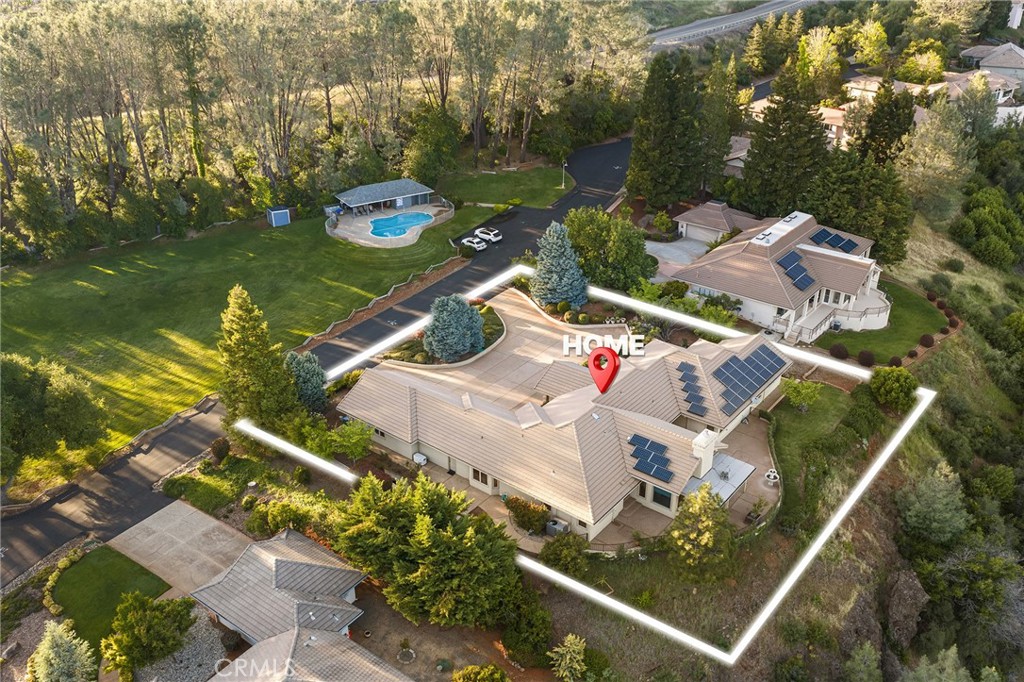 14868 Eagle Ridge Drive Forest Ranch, CA 95942 - Photo 68 of 69 an aerial view of residential house with outdoor space and trees