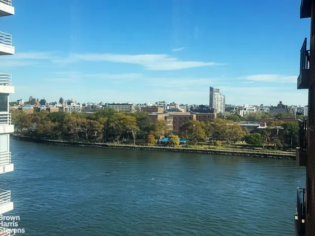 a view of a city with a lake