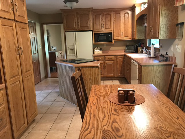 2115 East 875th Road Tonica, IL 61370 - Photo 14 of 41 a kitchen with stainless steel appliances granite countertop a sink a microwave and a refrigerator