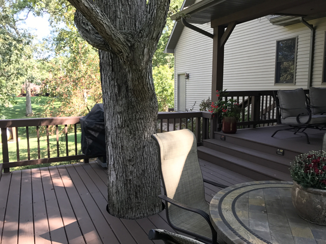 2115 East 875th Road Tonica, IL 61370 - Photo 28 of 41 a balcony with wooden floor table and chairs