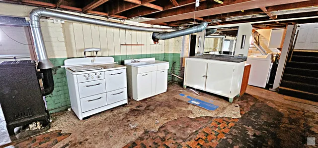 a close view of dining table chairs