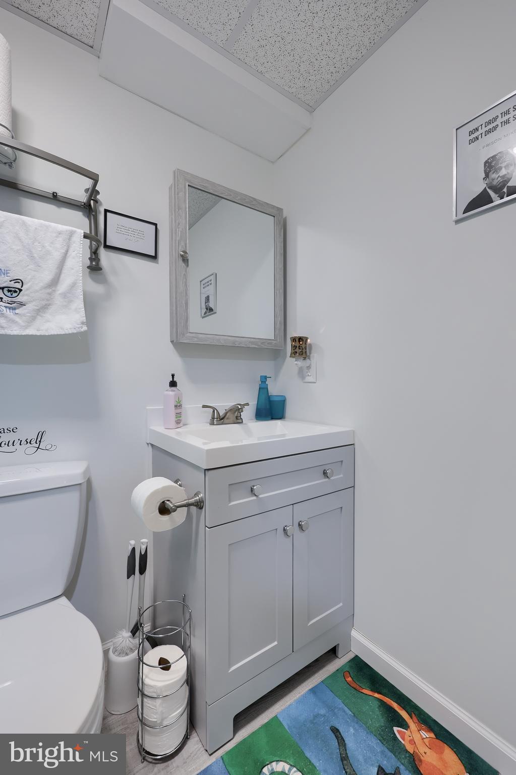 216 Nicole Way Sinking Spring, PA 19608 - Photo 35 of 35 a bathroom with a granite countertop toilet sink and mirror