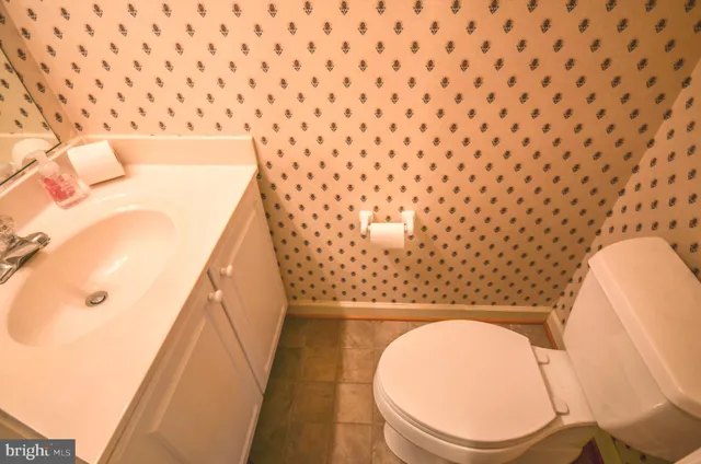 a bathroom with a toilet and a sink