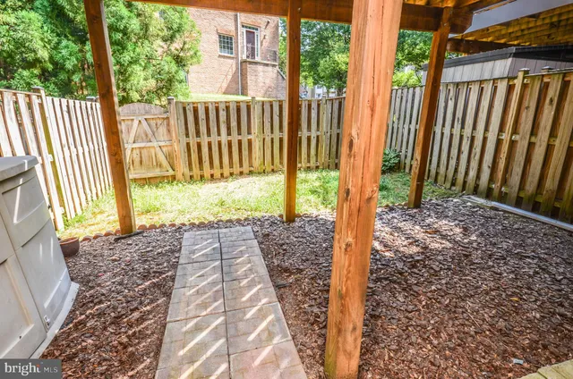 a view of a porch with a yard