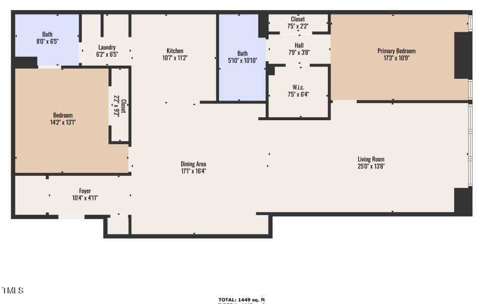 319 Fayetteville Street, Unit 412 Raleigh, NC 27601 - Photo 36 of 36 Floor Plan