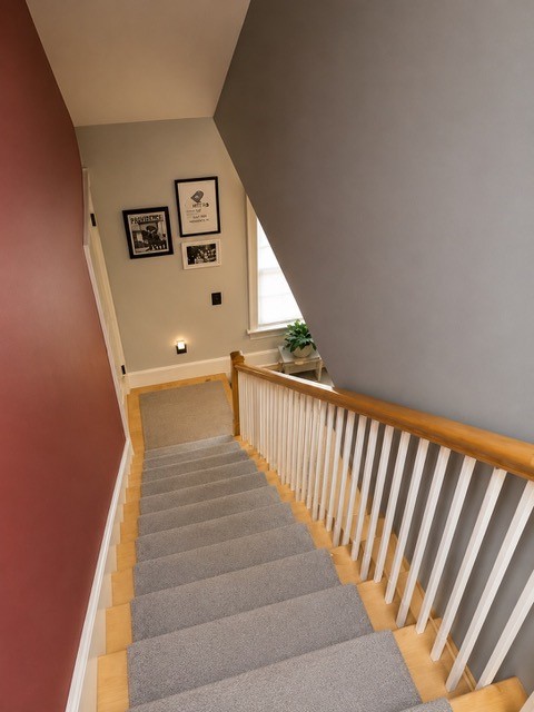 217 4th Street Providence, RI 02906 - Photo 14 of 32 Private entry leading up from lower level to first floor landing and second floor residence