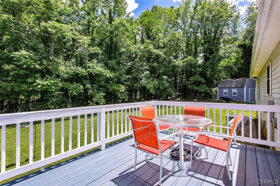 30 Buckner Road Bumpass, VA 23024 - Photo 20 of 25 13X10 backyard deck with at view to the back yard