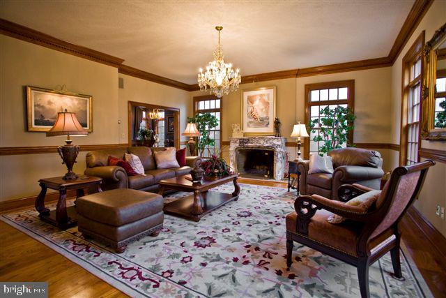 1248 Cherry Grove Road Earleville, MD 21919 - Photo 15 of 41 Living Room with Marble Fireplace