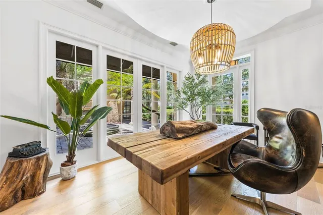 a view of a livingroom with furniture