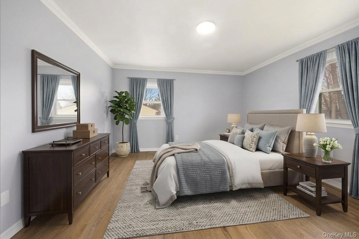 7 Gene Road Middletown, NY 10941 - Photo 16 of 43 Bedroom with light wood-type flooring and ornamental molding