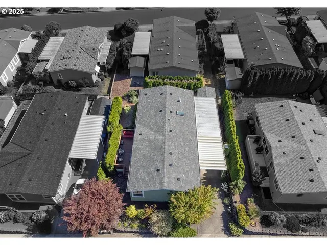 an aerial view of a city