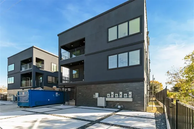a front view of a building with street