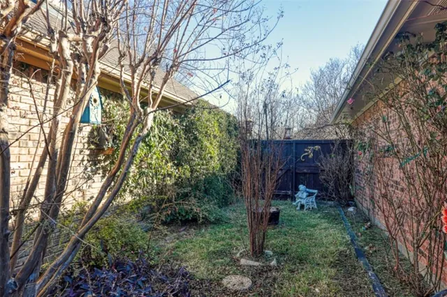 a backyard of a house