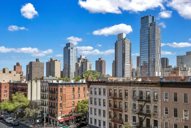 a view of a balcony with city view