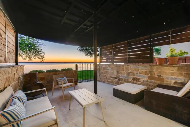 a outdoor living space with patio furniture