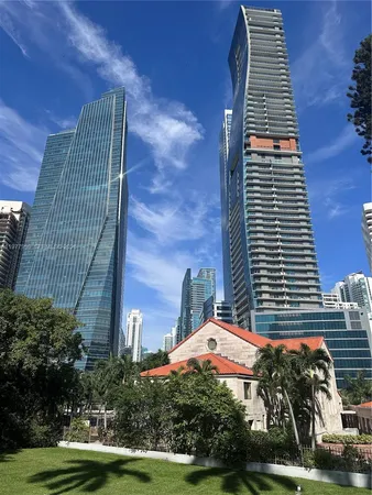 a front view of a building