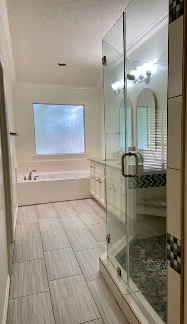 4916 Maxie Street Houston, TX 77007 - Photo 5 of 8 a bathroom with a glass shower door and a glass door