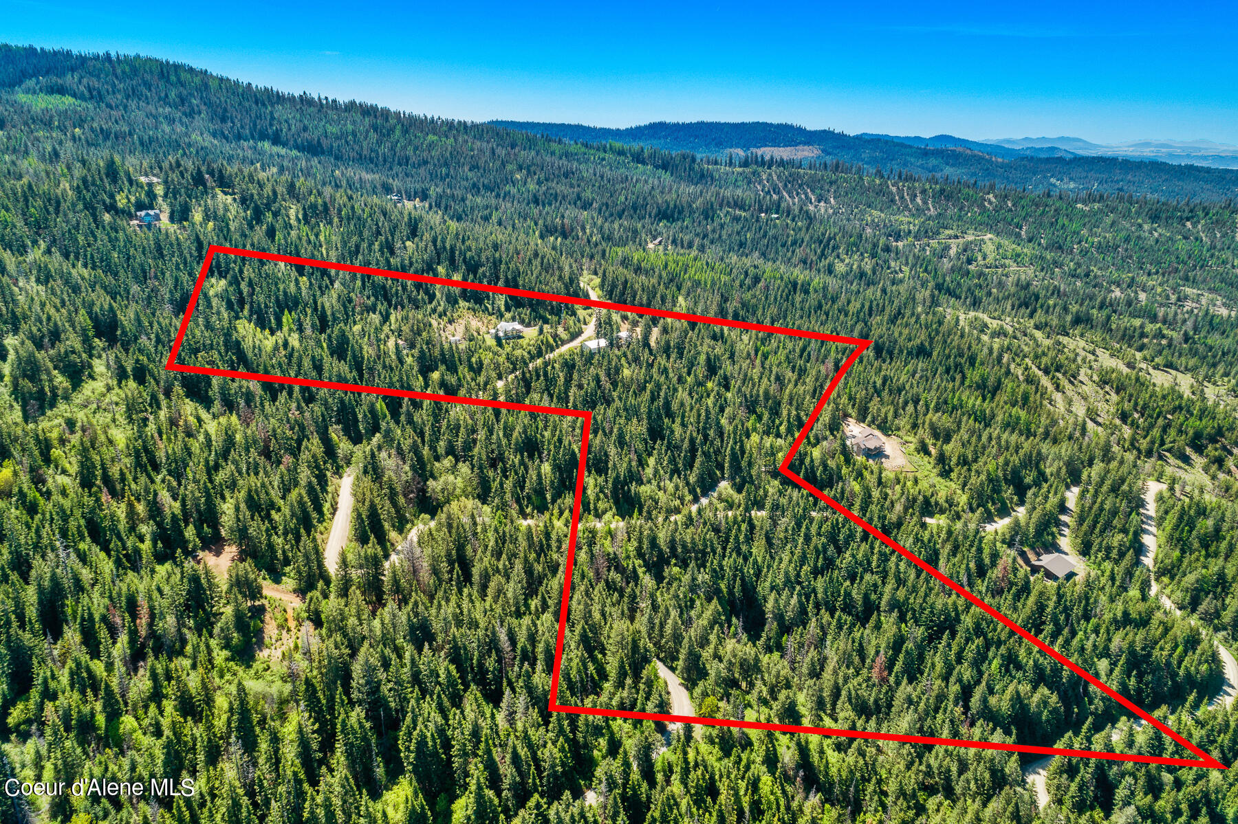 9338 South Caribou Ridge Road Harrison, ID 83833 - Photo 2 of 45 Aerial_9338SCaribouRidgeRd-5_Outlined