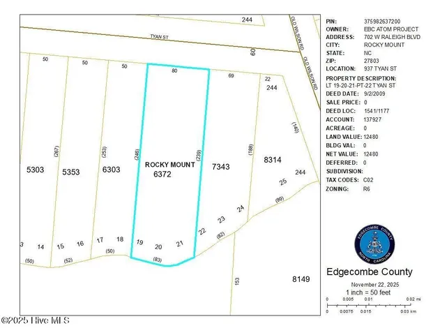 $18,000 | 937 Tyan Street, Rocky Mount, NC 27801