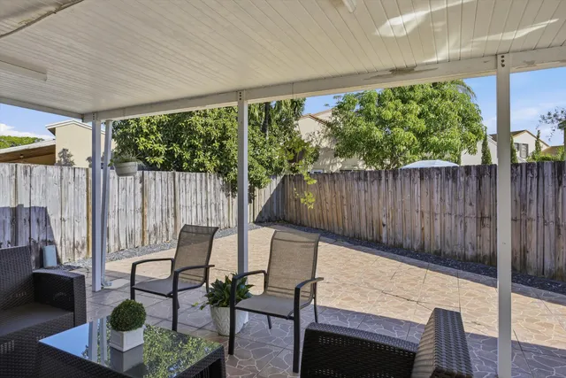 a outdoor view with a sitting space