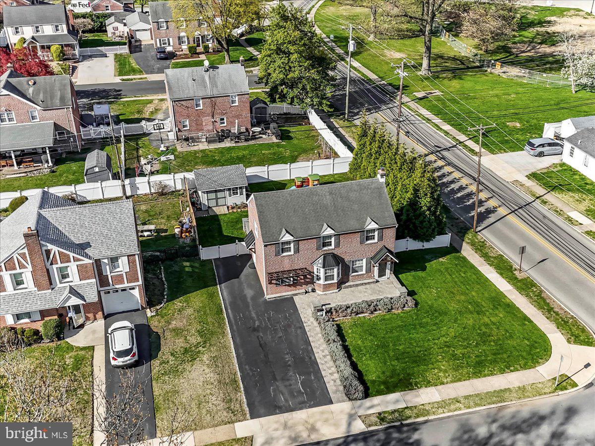 200 Fairview Road Springfield, PA 19064 - Photo 42 of 43 an aerial view of a house with garden space and street view