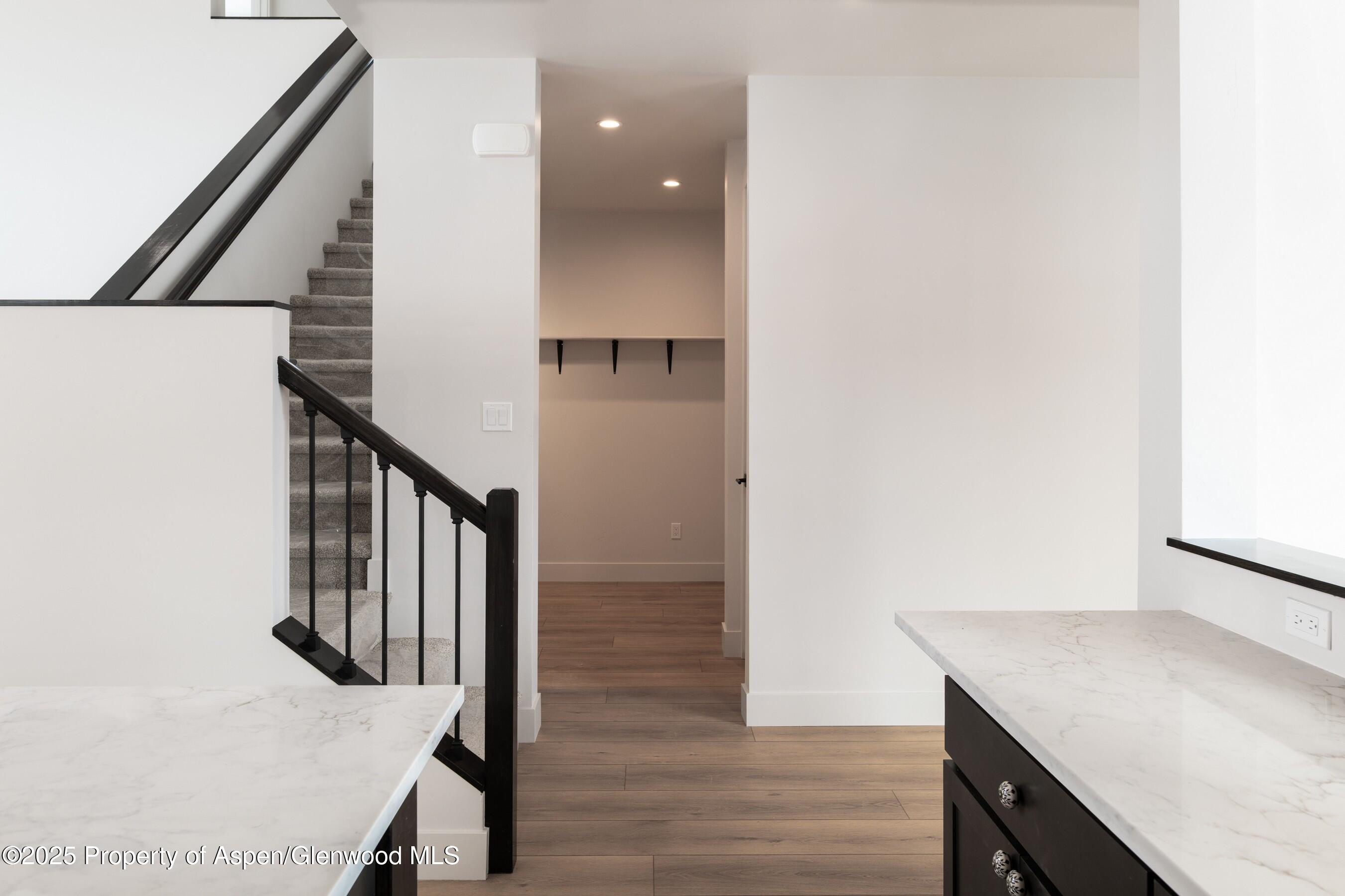 42 Mount Yale Court New Castle, CO 81647 - Photo 13 of 26 a view of a hallway with entryway and wooden floor
