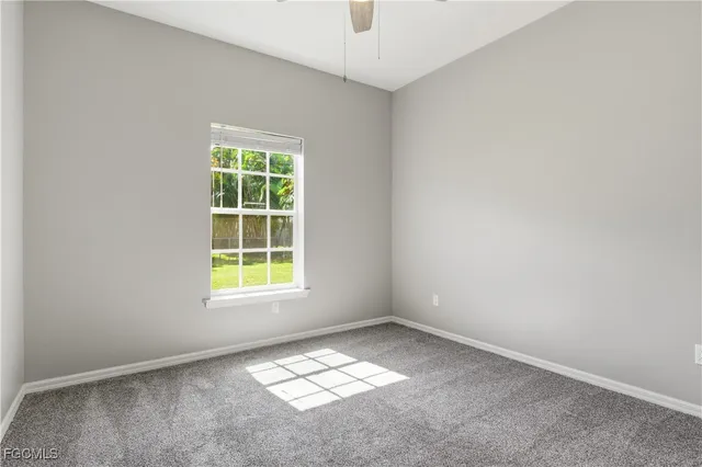 an empty room with a window