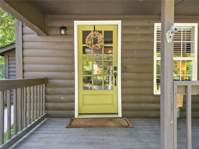 a view of front door of house