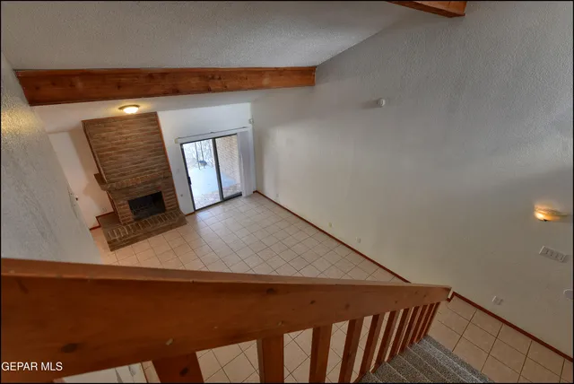 a view of a room with an empty space