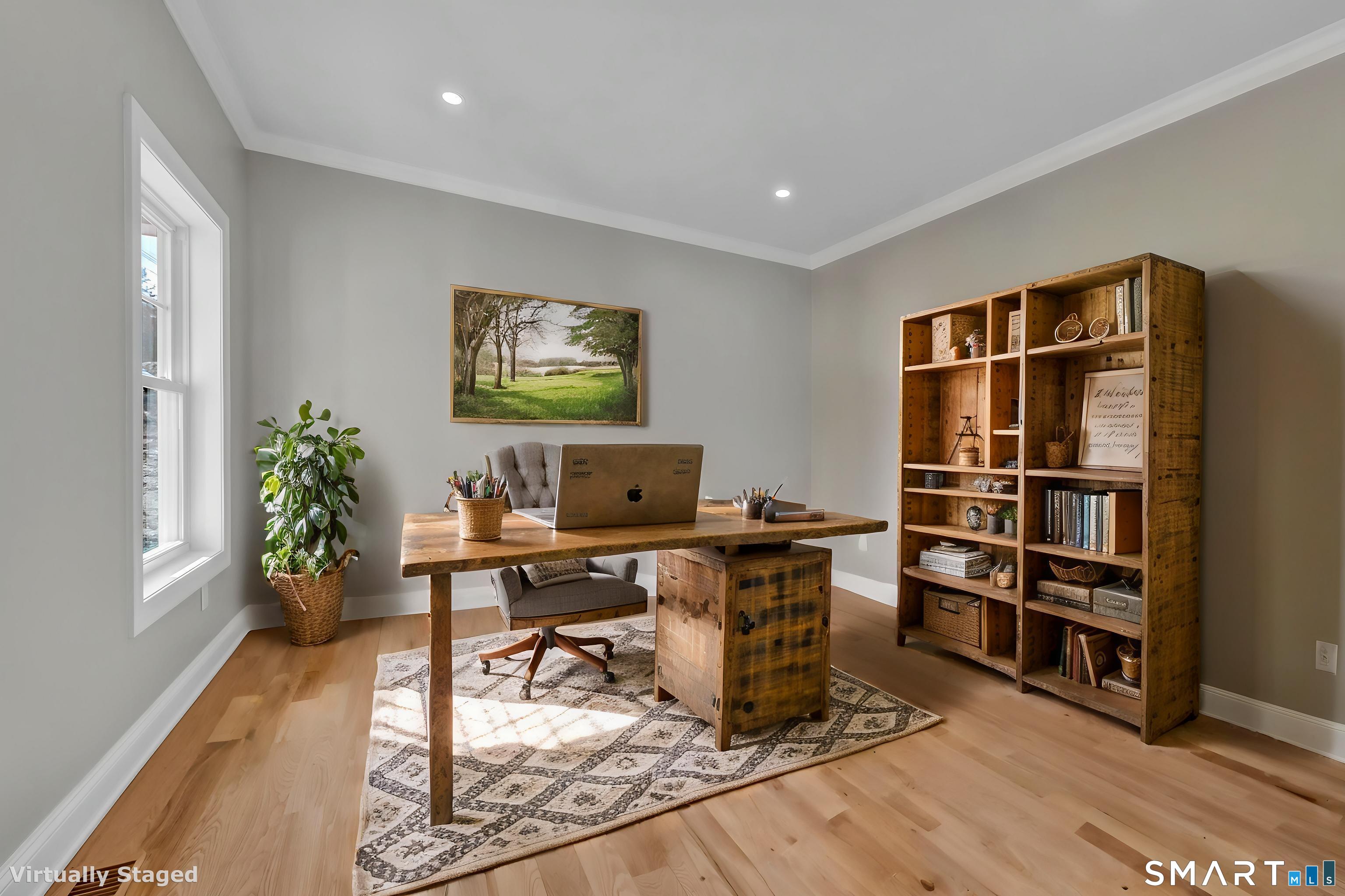 1427 Monroe Turnpike Monroe, CT 06468 - Photo 14 of 41 a workspace with furniture bookshelf and a window