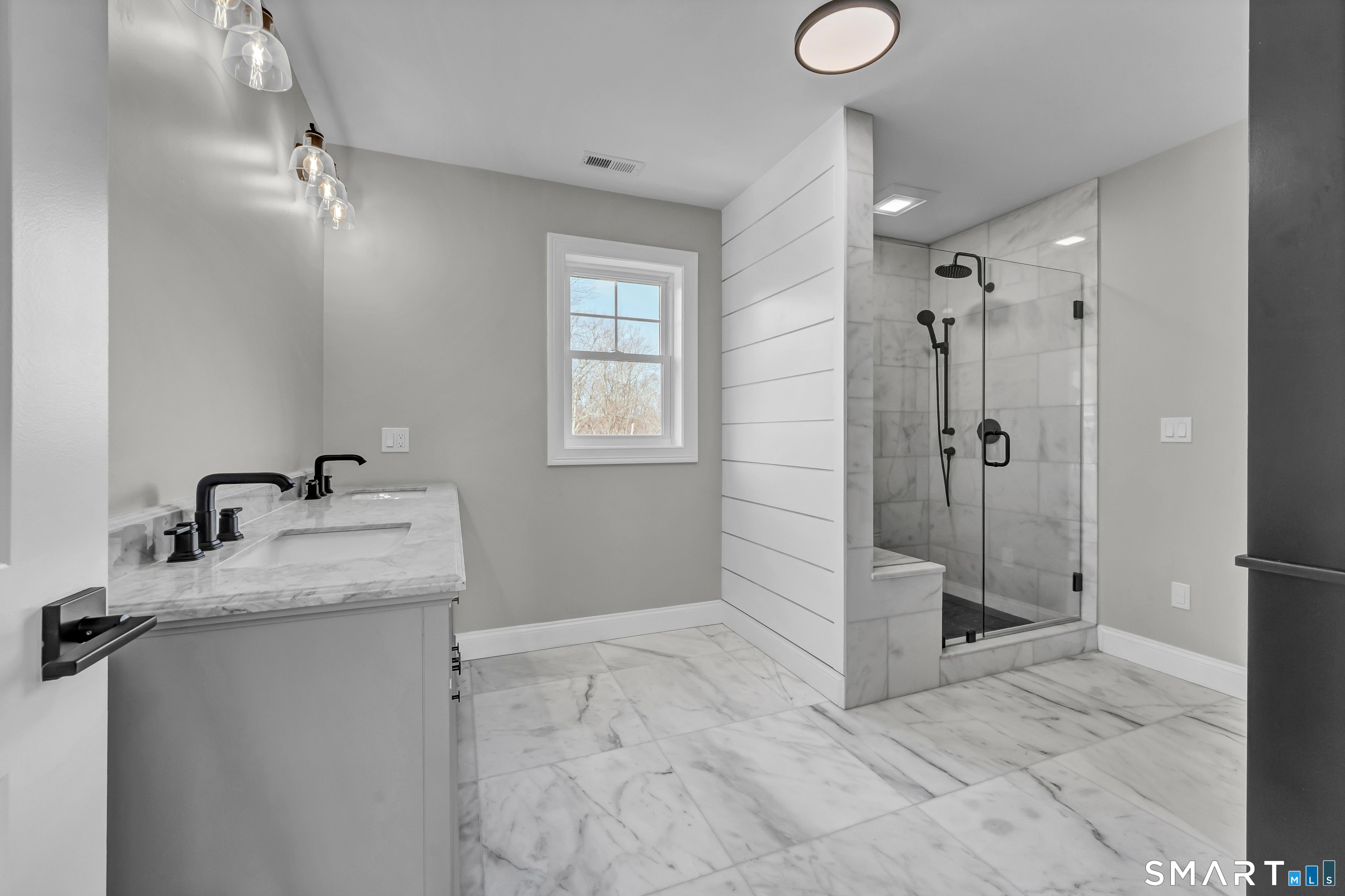 1427 Monroe Turnpike Monroe, CT 06468 - Photo 18 of 41 a bathroom with a sink and shower