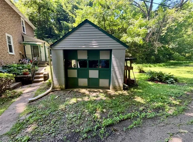 a view of a house with garden