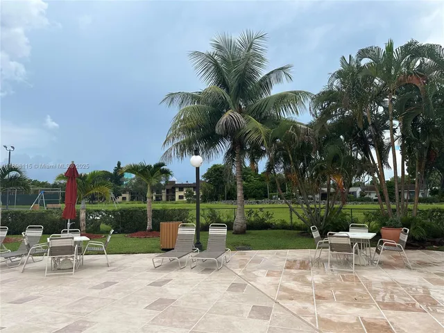 a view of outdoor space with garden and entertaining space