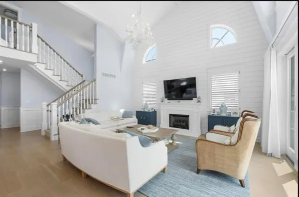 a bedroom with a bed and furniture