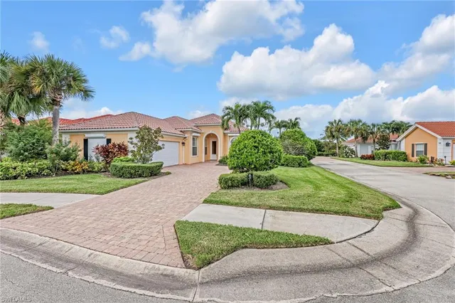 a view of a garden with a pathway