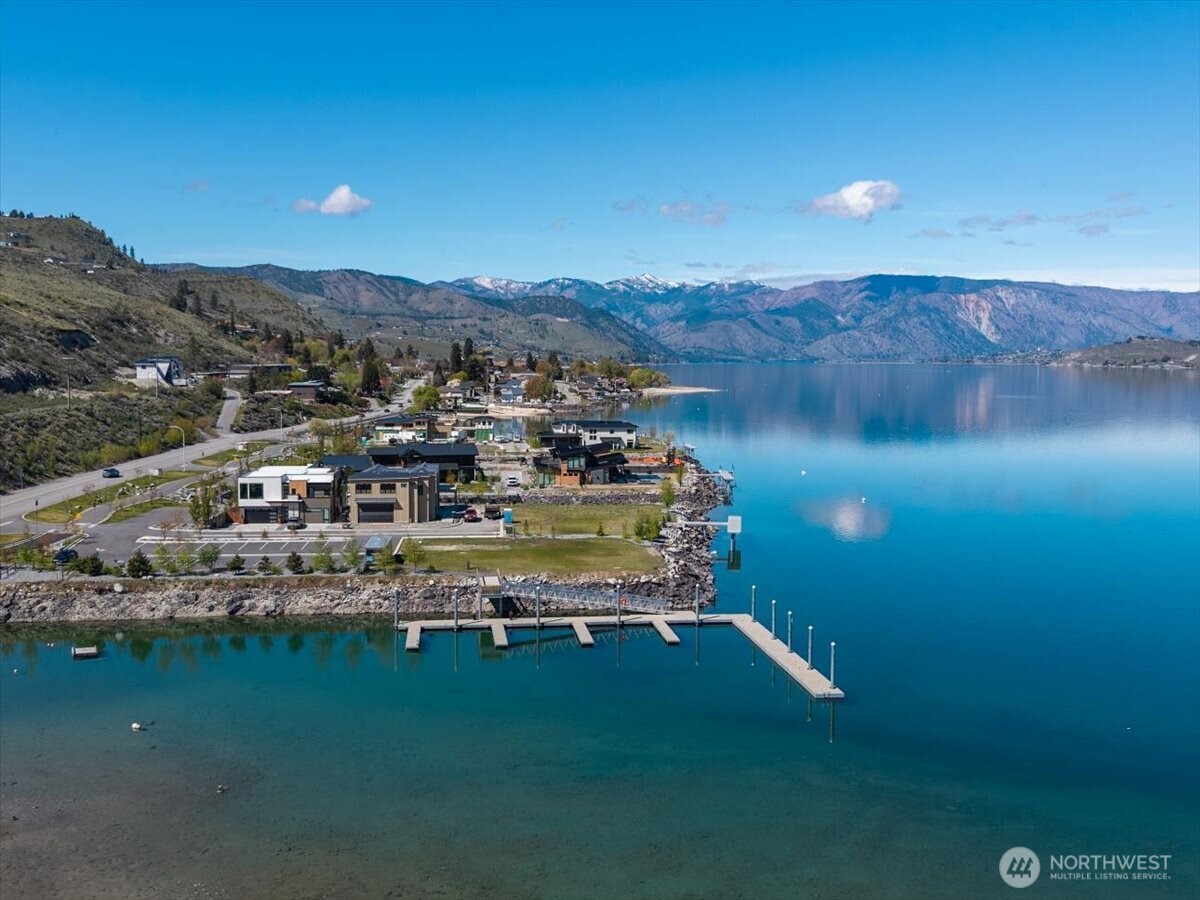 105 Bass Lane Chelan, WA 98816 - Photo 25 of 29 a view of a lake in middle of the town