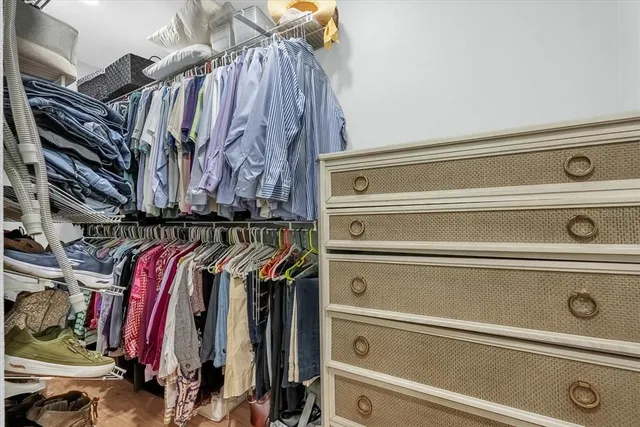 a view of a walk in closet