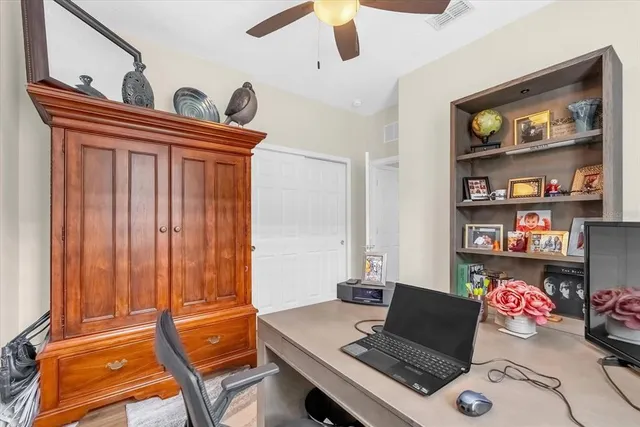 a living room with furniture and window