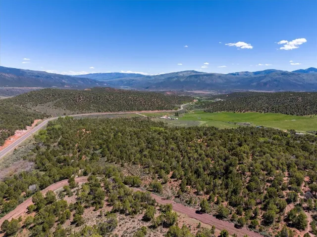 a view of an outdoor space and a mountain view